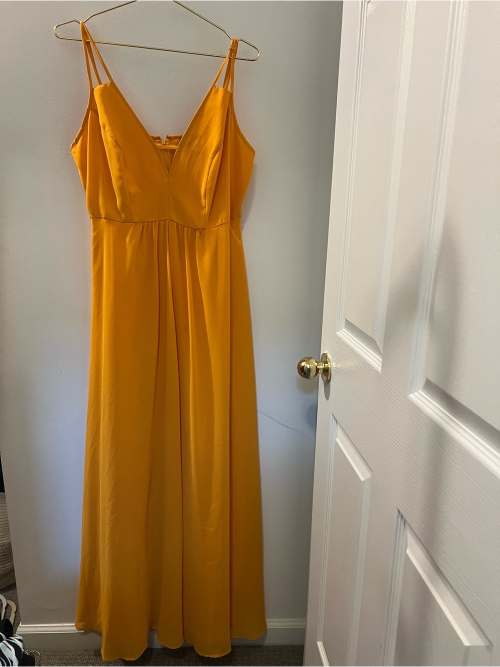 ASOS Curve Marigold Double Spaghetti Strap Maxi Dress